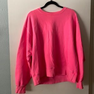 Comfy Neon Pink Crewneck Sweatshirt